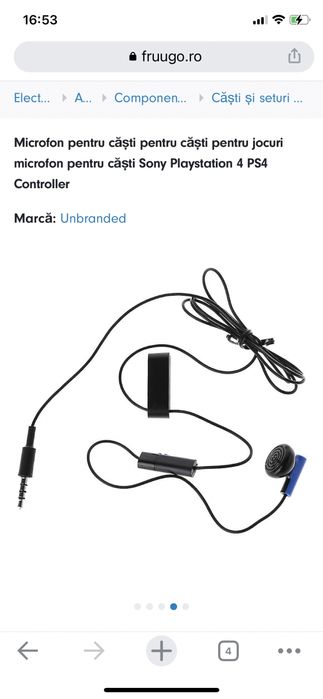 Casti PS4 pentru controler originale PS
