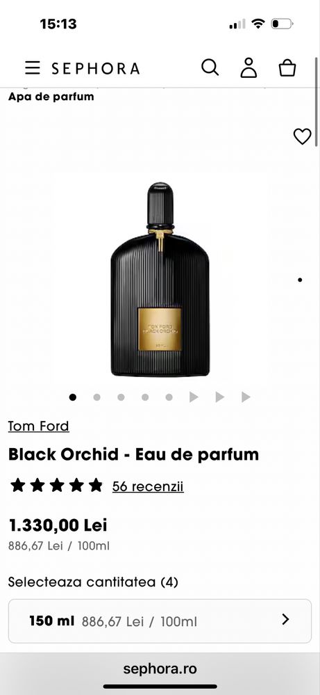 Parfum Tom Ford 150ml black orchid