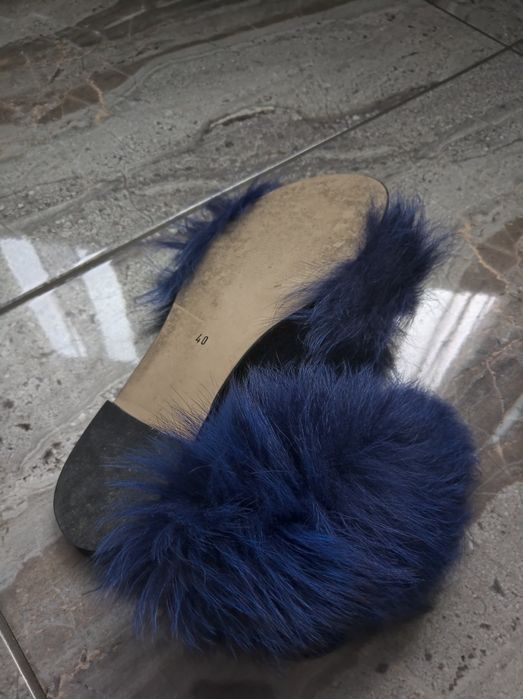 Дамски чехли с косъм