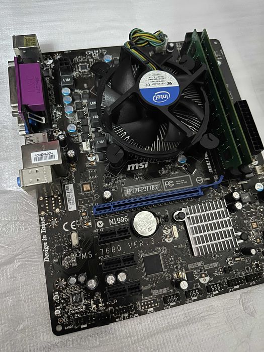 Материнская плата MSI i3-2130 DDR3 4Gb + кулер