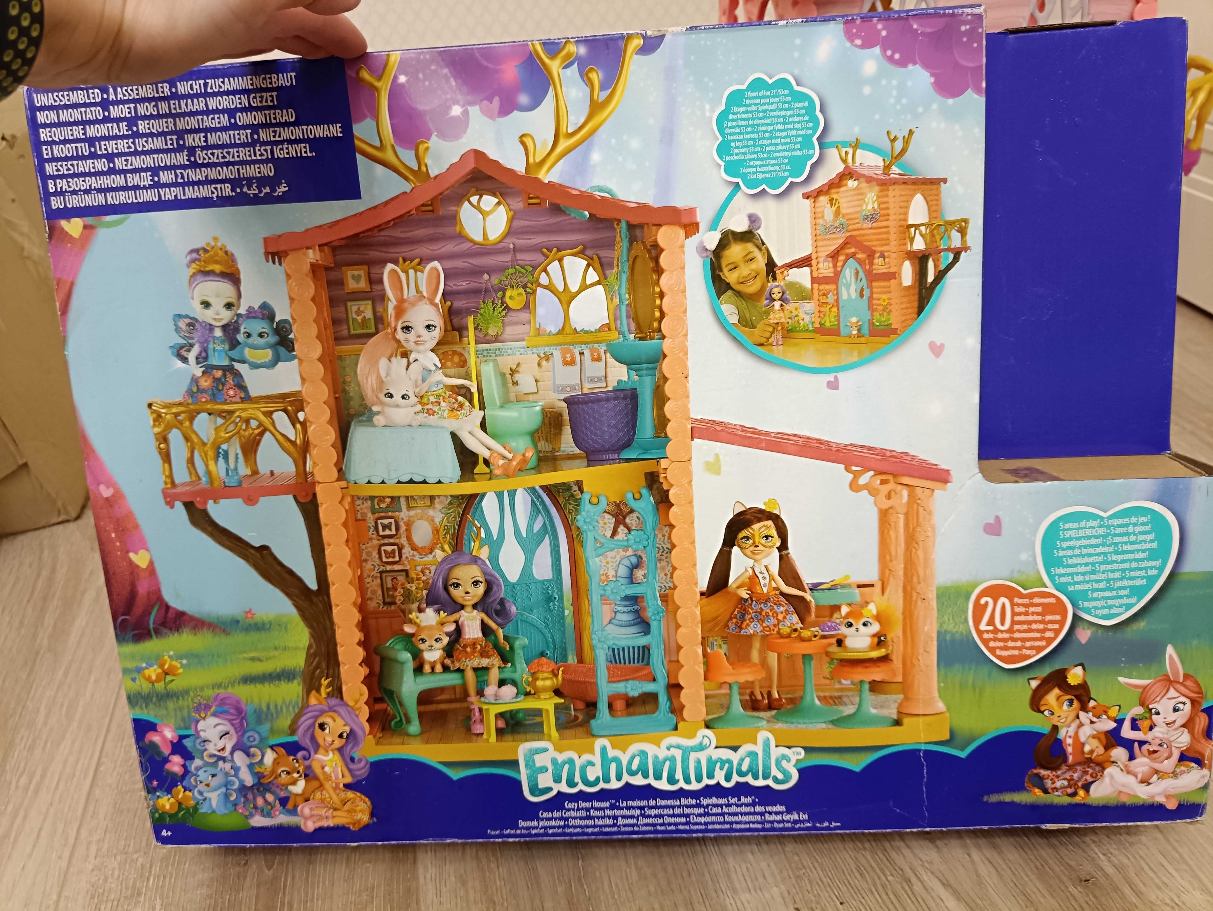 Большой двухэтажный дом с куклой и питомцем Enchantimals (Энчантималс)