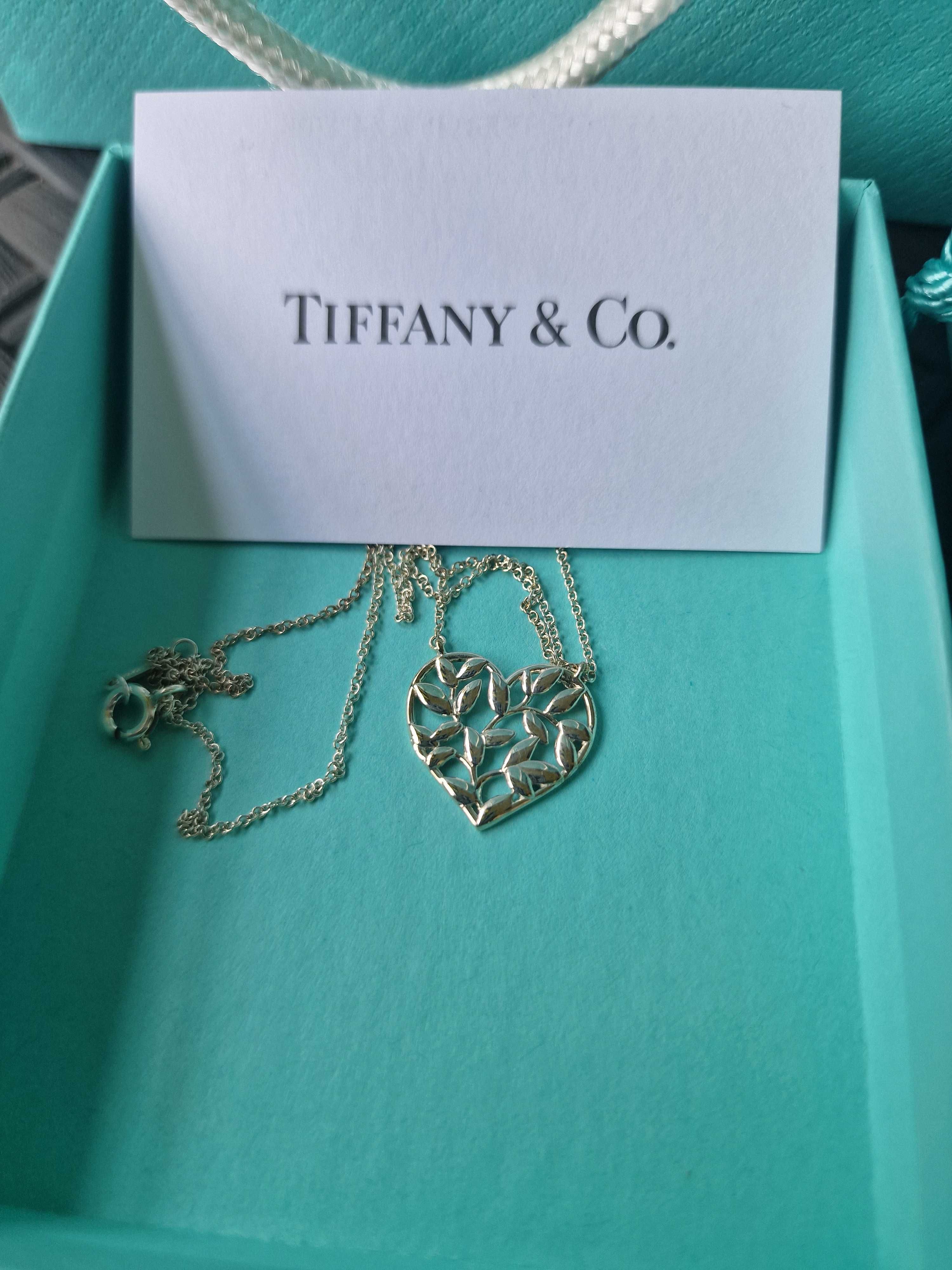 Оригинално сребърно колие на Тифани Tiffany & Co. Сърце