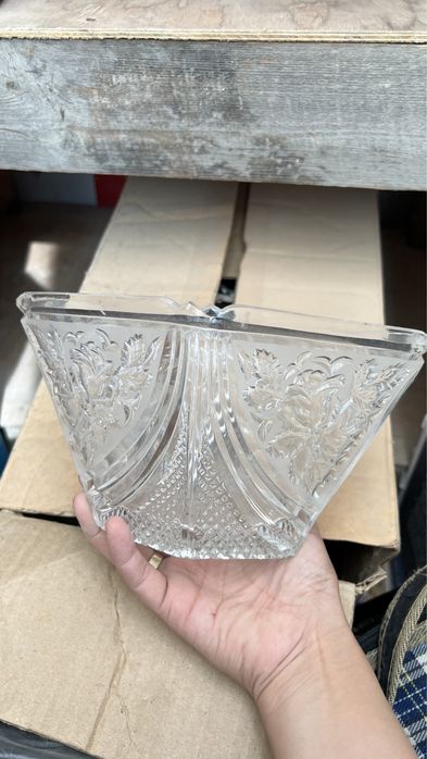 Хрустальная высокая лодочка