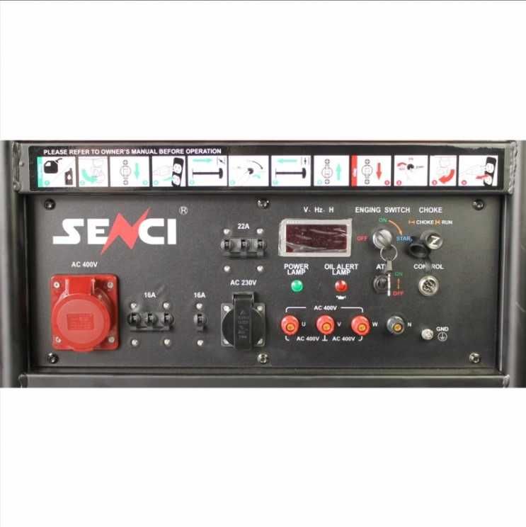 Бензинов генератор трифазен SENCI SC15000TE EVO 13 kW/400V 4 kW/230 V.