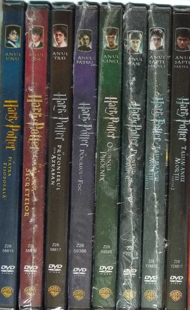 Filmele Harry Potter. 8 DVD, noi, țiplate