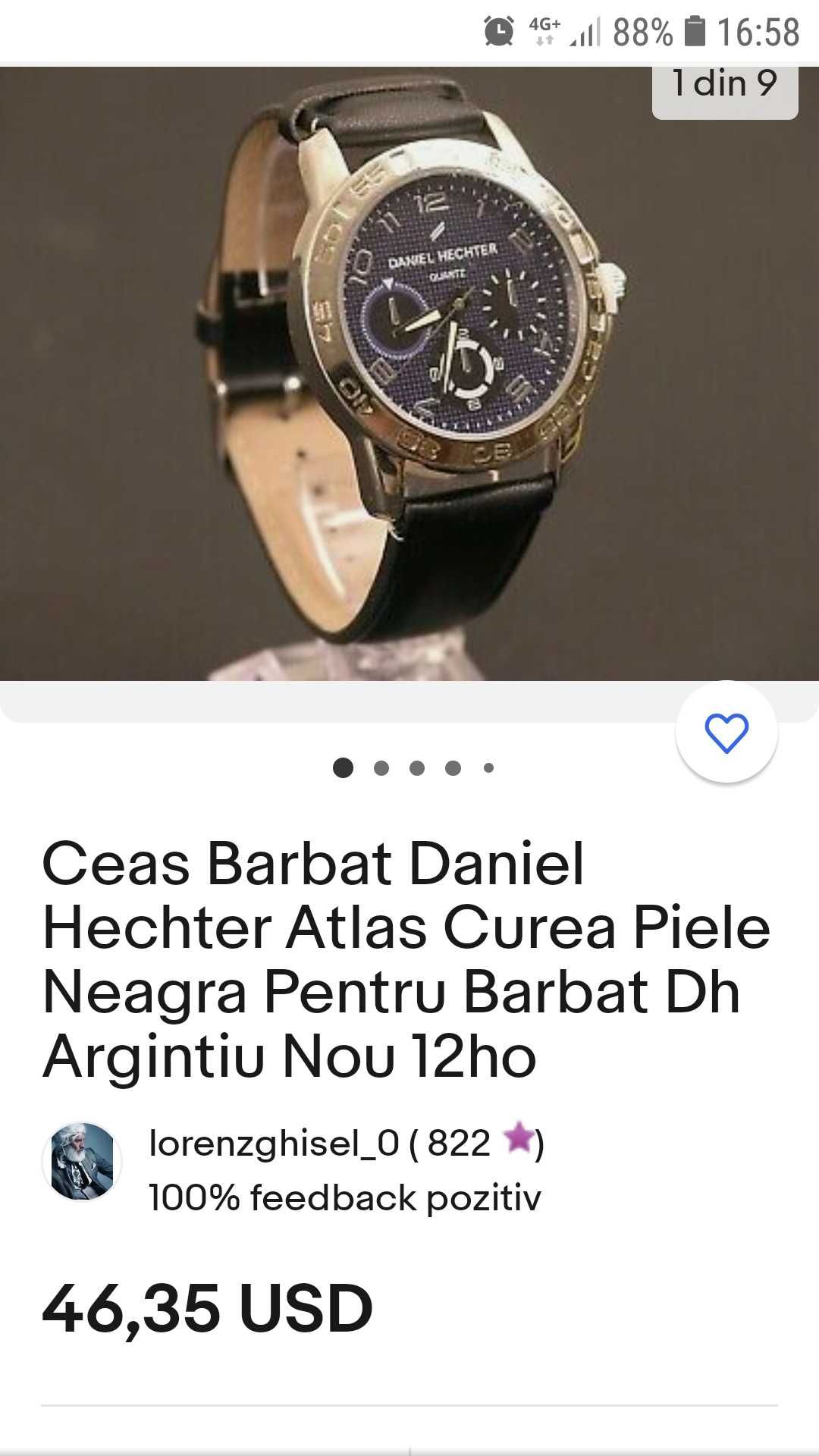 Vand ceas pt bărbati nou Daniel Hechter