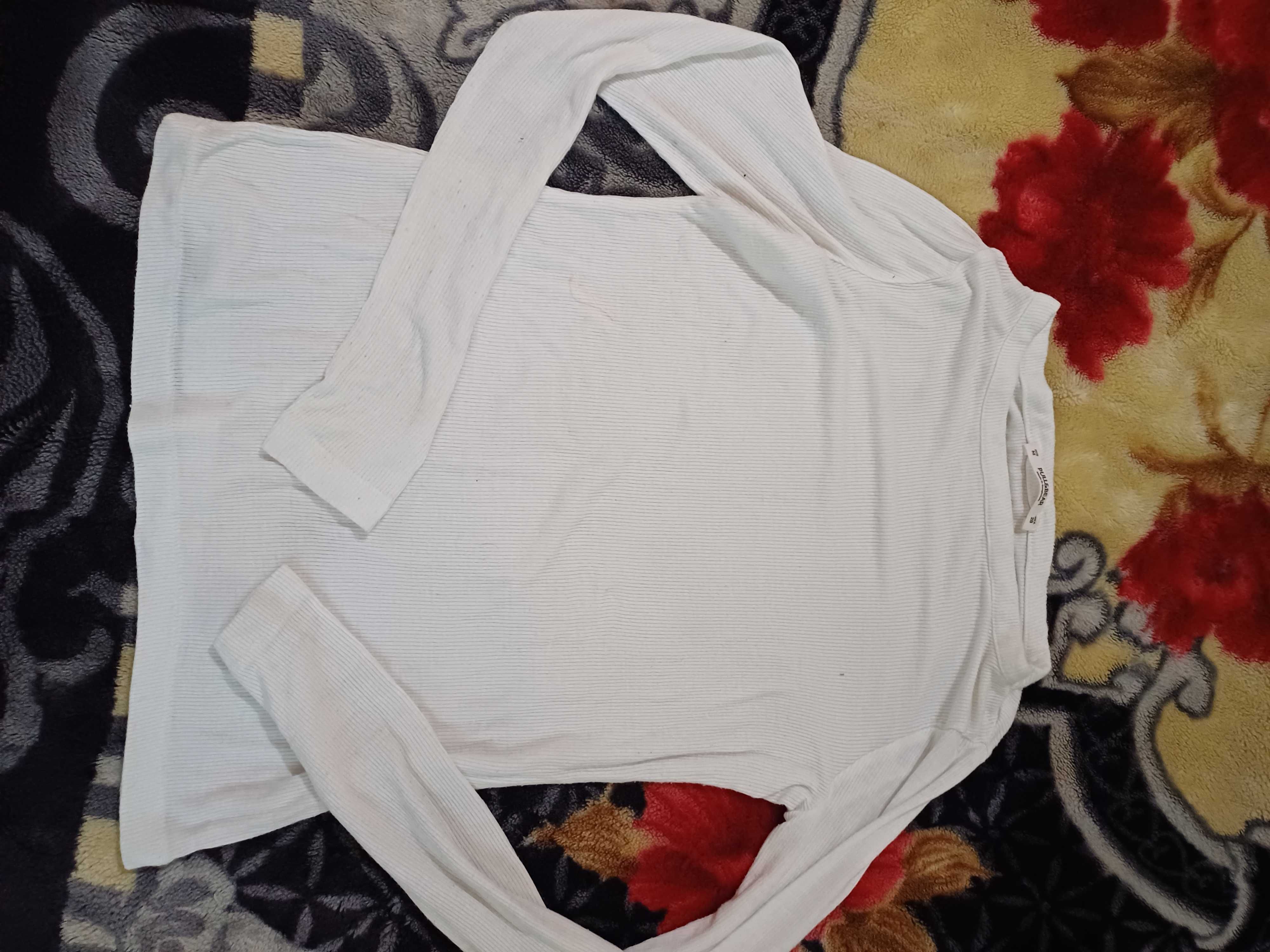 Bluza alba Pull&Bear