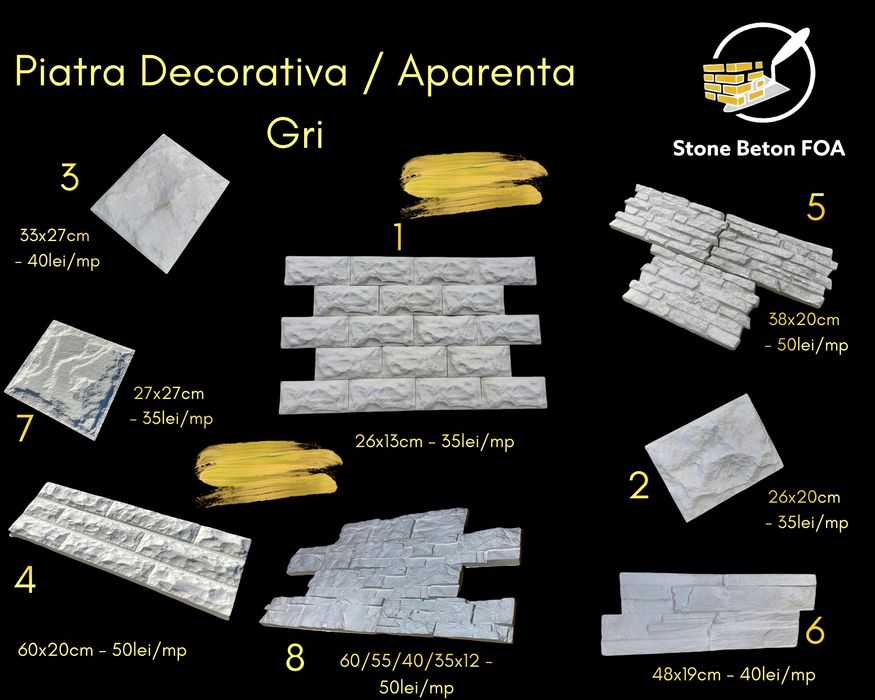 Piatra Decorativa Exterior - Interior / Coame / Capace / Palarii Gard