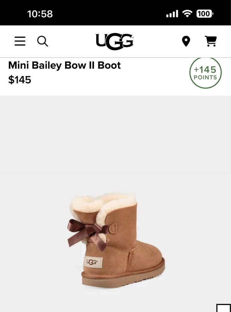 Детские угги UGG T Mini Bailey Bow II