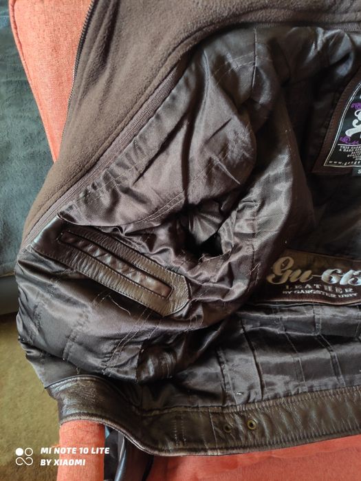 Geacă piele cu căptușeală detașabilă