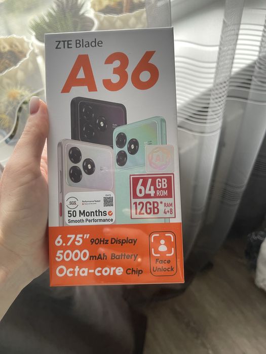 Продам новый телефон не распечатанный ZTE Blade A36