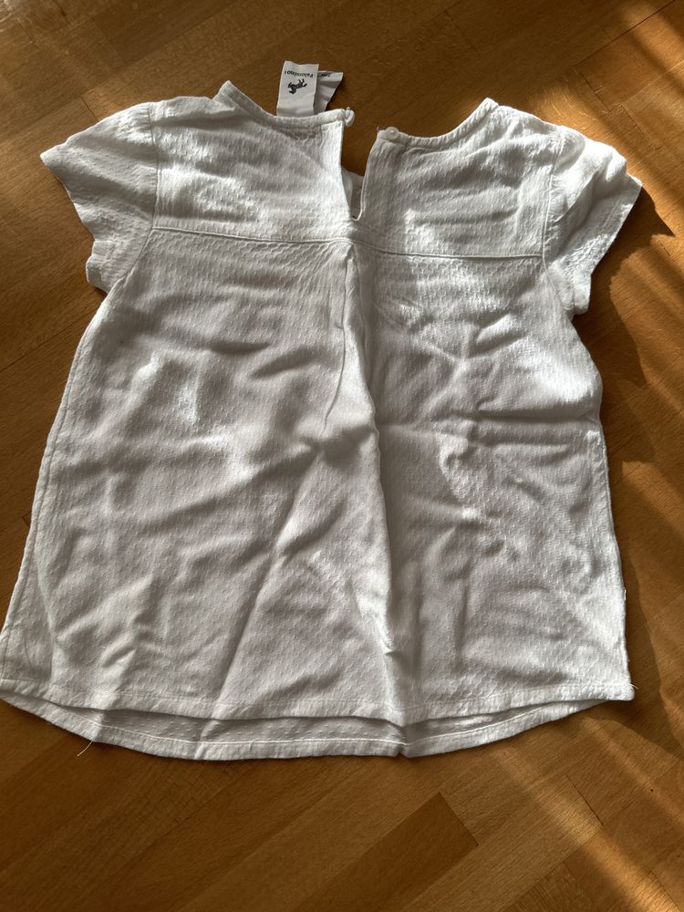 Bluza alba, 100% Vascoza, 7 ani, 116 cm