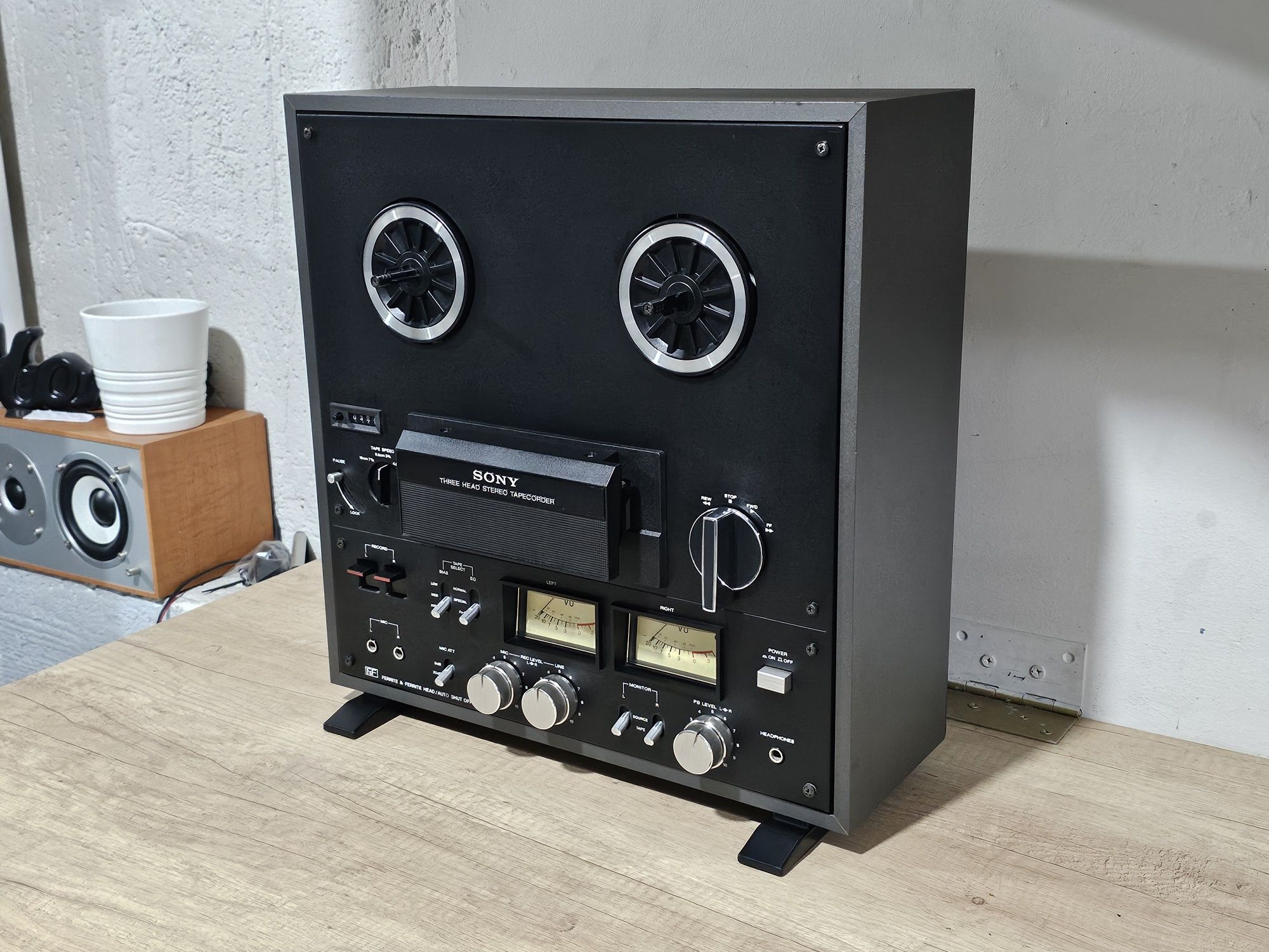 Magnetofon SONY TC-399, recorder hi-fi vintage ,3 head, vumetre