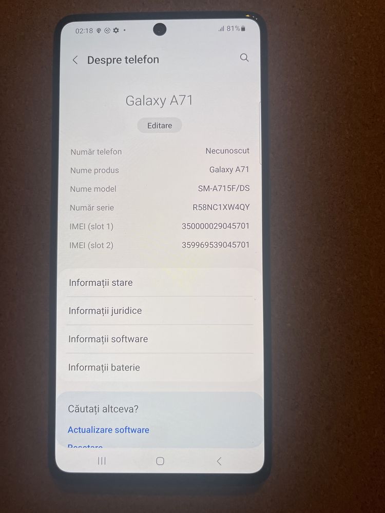 Samsung A71 128 Gb ID-sua720