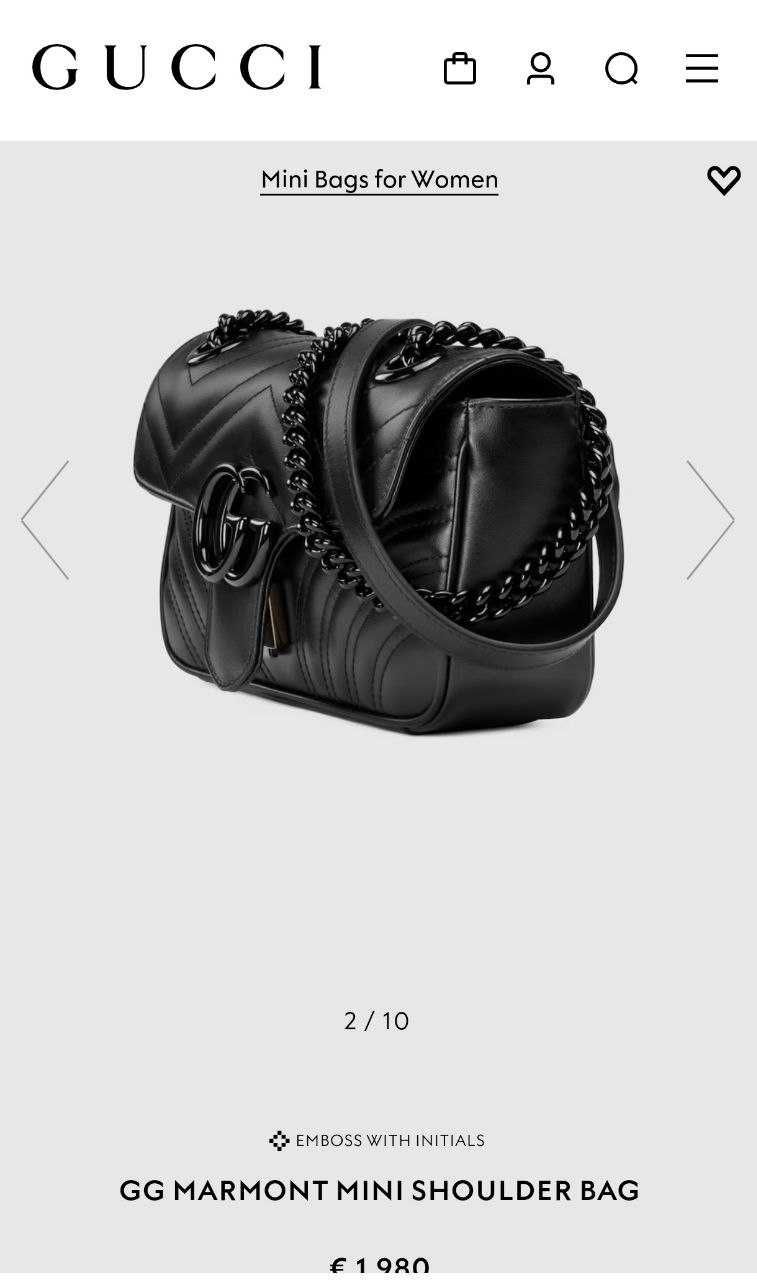 Дамска Чанта Gucci GG MARMONT Mini SHOULDER Bag 100% Leather