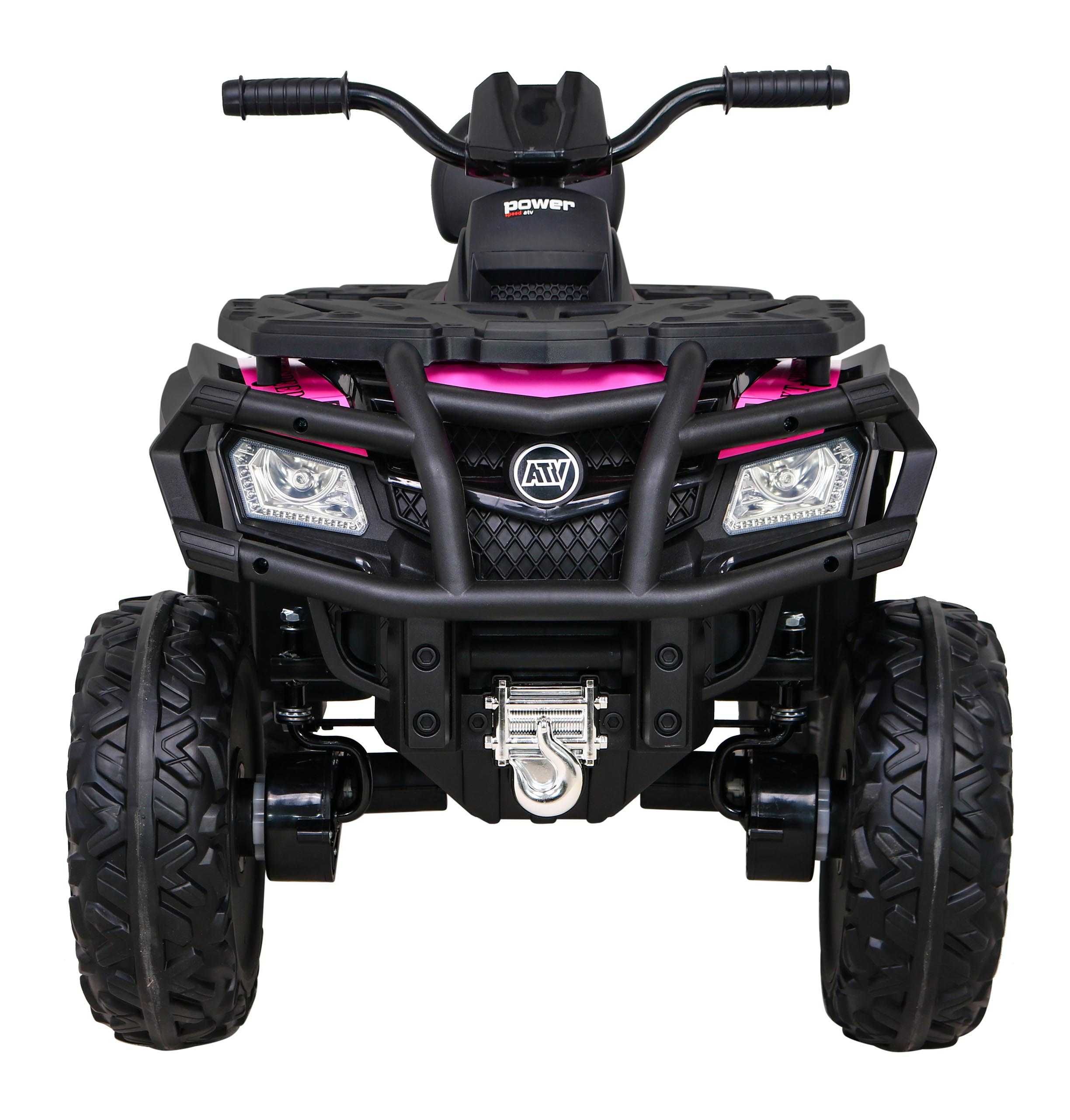 ATV electric pt copii Autokids 24V 4x4 cu cupa 3-10 ani (S615) Roz