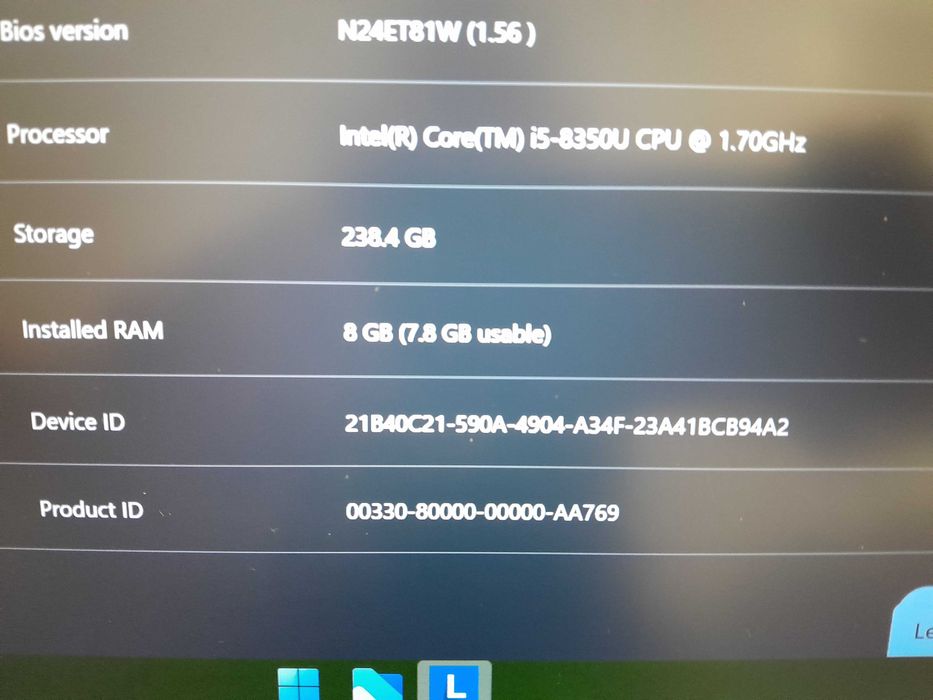 Lenovo ThinkPad T480 , 14'' Fhd , i5 8350U , 8 gb ddr 4 , Ssd 256 Gb