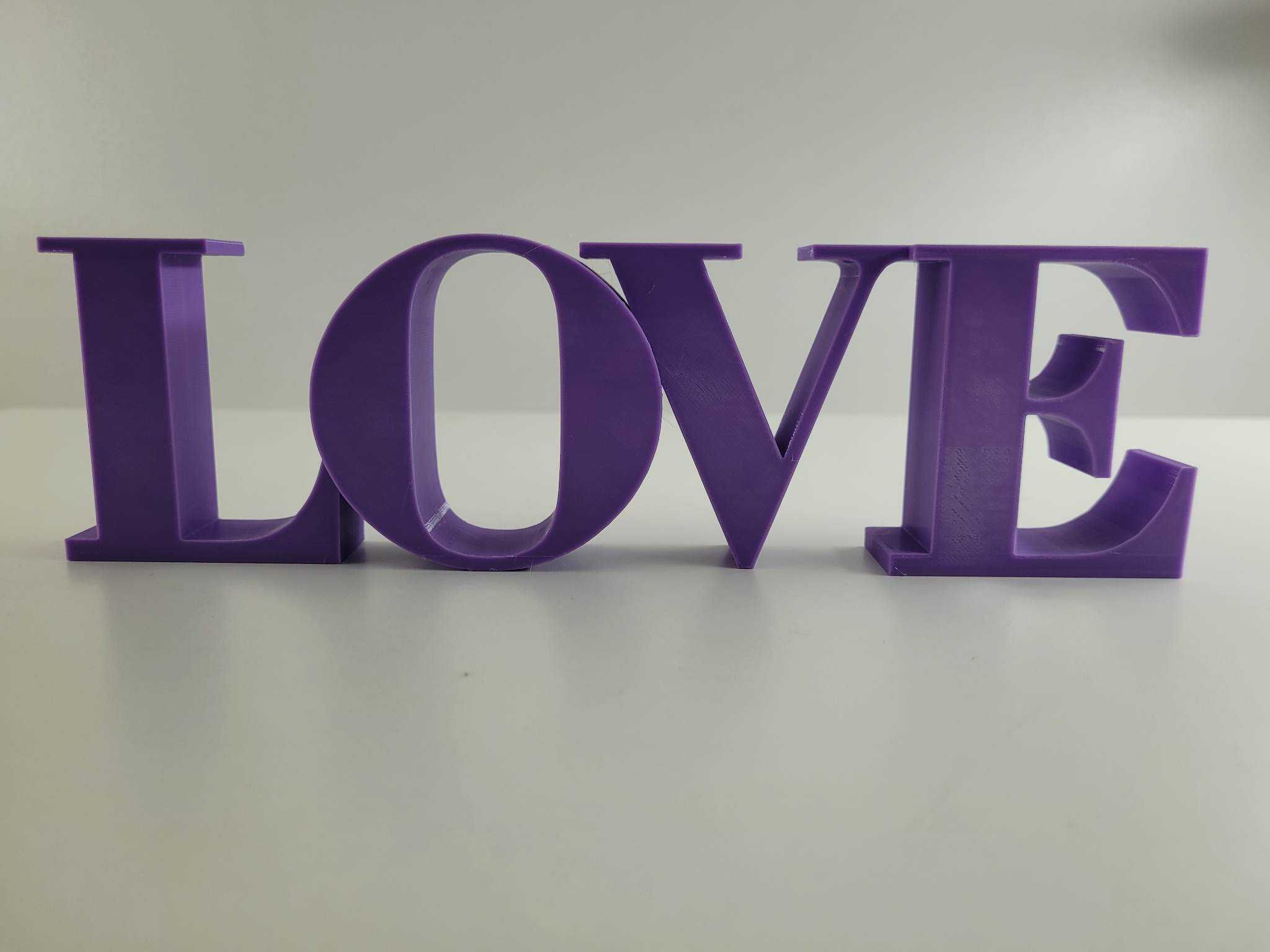 Text decorativ LOVE, printat 3D, 24 x 7 x 2.4 cm