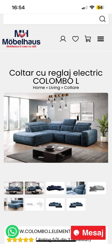 Coltar cu reglaj electric