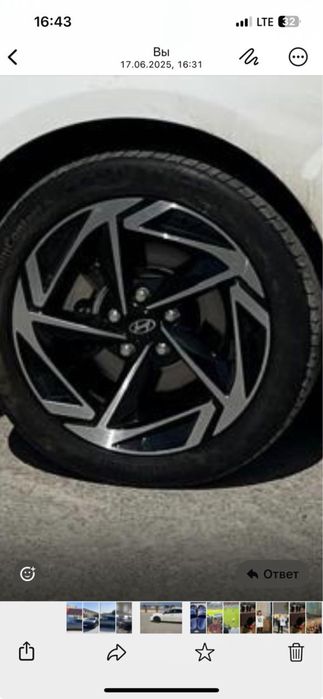 Покрышка +титанка 18 хюндай соната