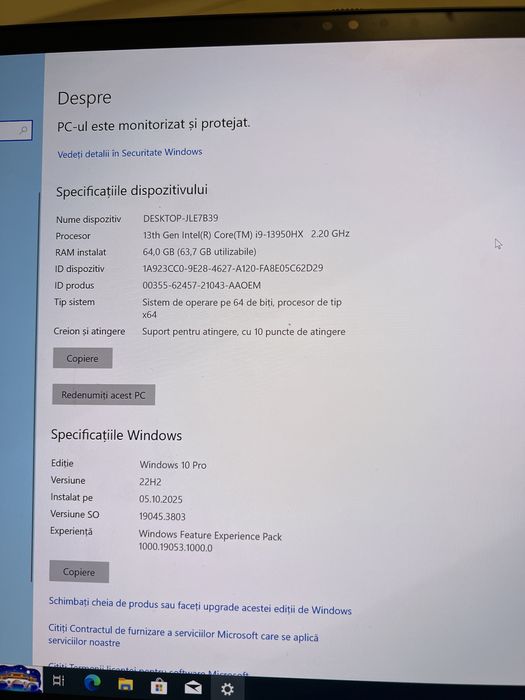 Laptop editare NOU Dell Precision 7680 i9-13950Hx Touchscreen 9Tb ssd