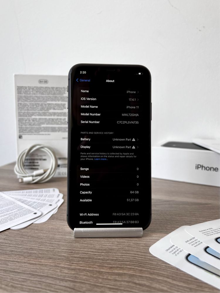 iPhone 11, 64GB, Black, 100% батерия, КАТО НОВ, ГАРАНЦИЯ!