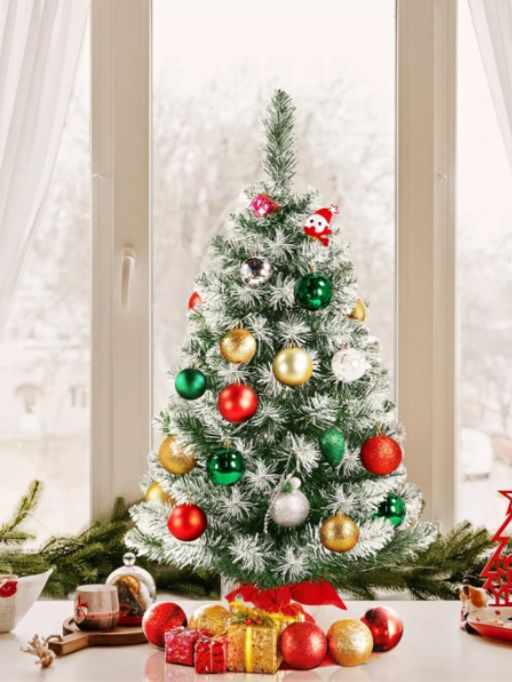 Изкуствени Коледни елхички със сняг в различни размери