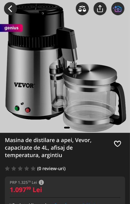 Distilator Vevor  4 litri, foarte putin folosit.