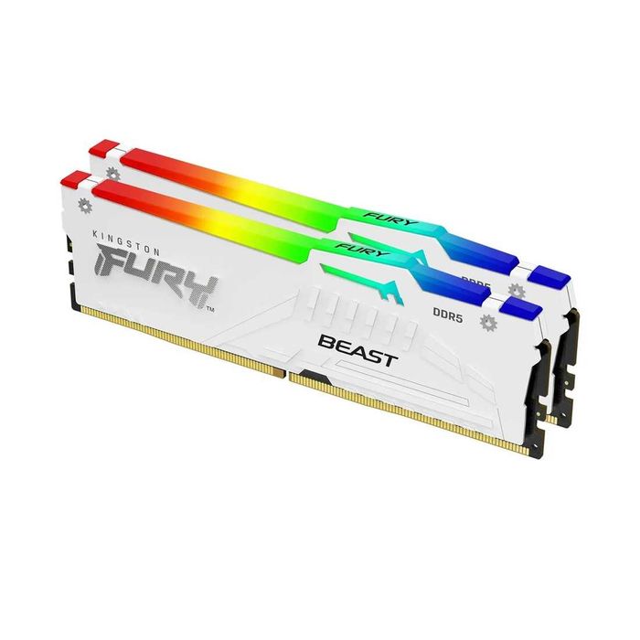 Оперативная память DDR5 DIMM 32GB(16x2)6000Mhz Kingston FURY RGB White