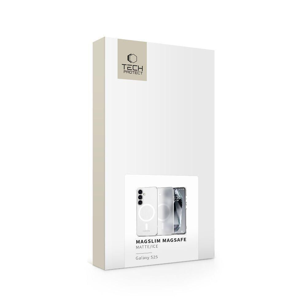 Кейс tech protect magslim magsafe за samsung galaxy s25 matte/ice