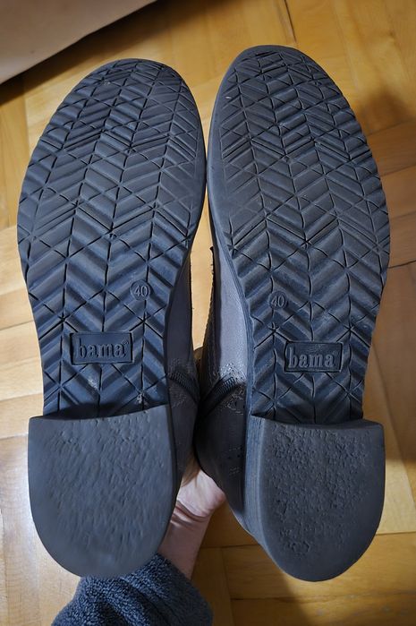 Ghete Bama Piele Naturală, Brogue, Fermoar Lateral, Confort, Damă - 40