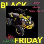 Atv Quad electric de 1000w 48v cu 3 viteze faruri led roti pe 6 inch