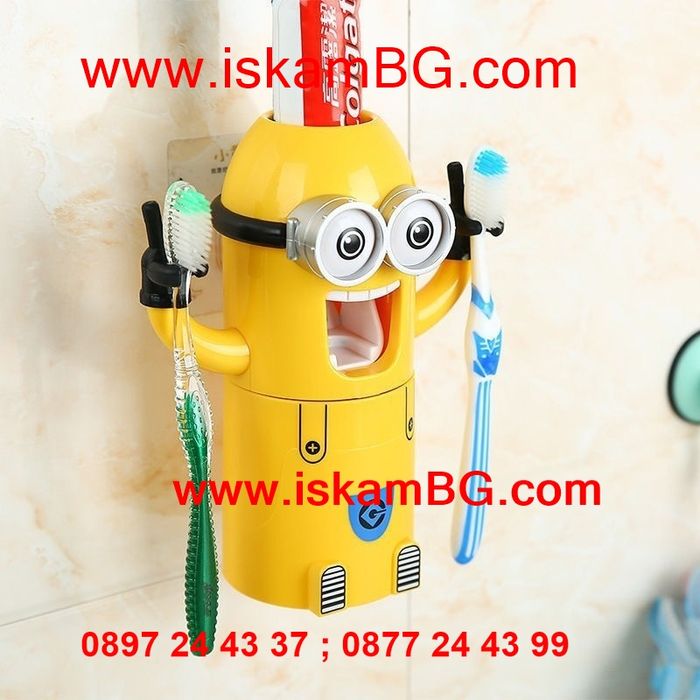 Диспенсър за паста за зъби в формата на Миньон