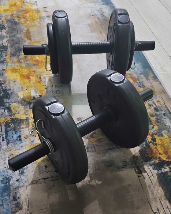 Bancă multifuncțională FitTronic B300 + Set Halteră & Gantere 40 kg