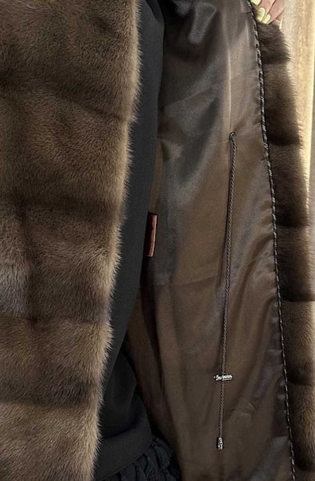 Haina vizon blana naturala , Haină de nurcă , 4 in 1 Transformer