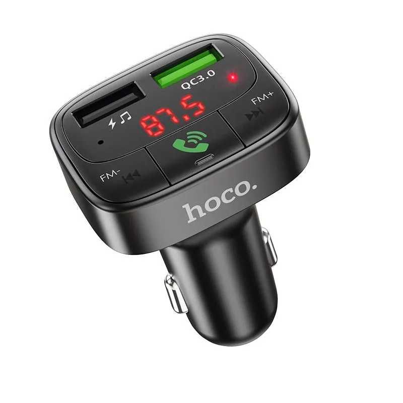 Модулятор FM трансмиттер bluetooth + быстрая зарядка HOCO (4в1)