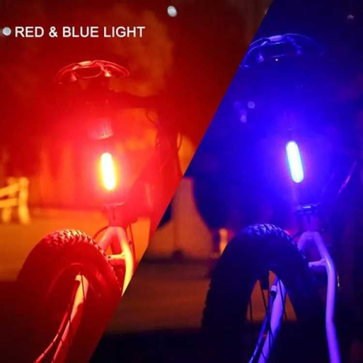 Stop spate bicicleta COB LED stralucitor reincarcabil USB
