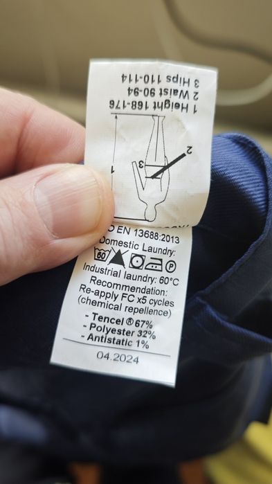 Работен панталон антистатичен нов тъмно син размер 48 (М)