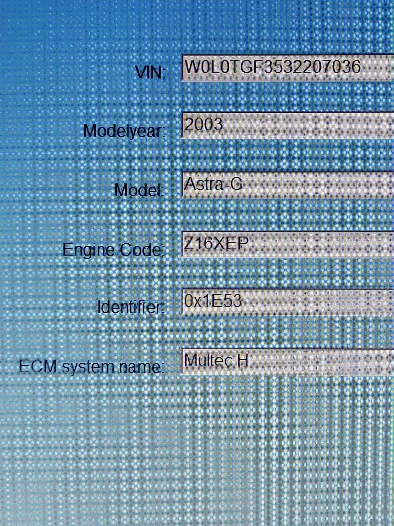 chit calculator motor ECU opel astra g twinport z16xep 1.6 16v