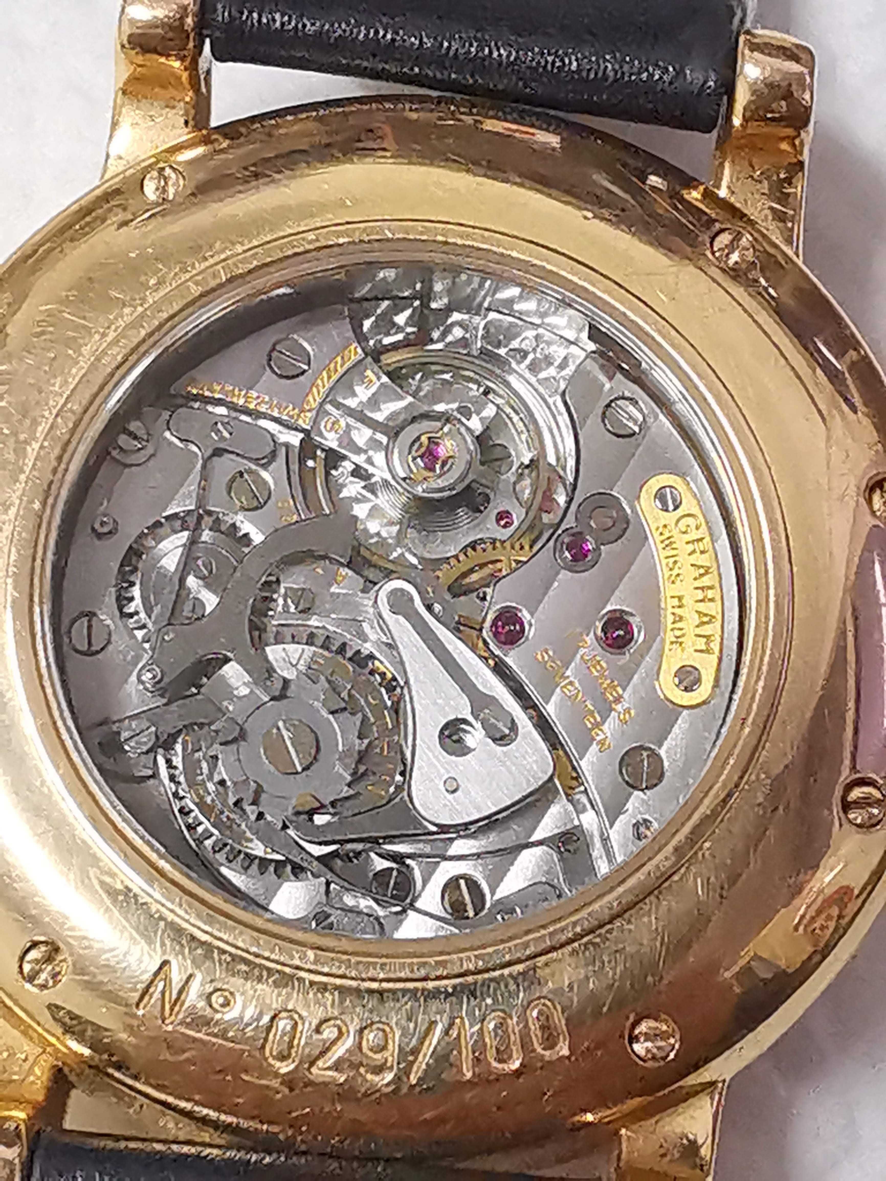 Propun spre vânzare ceas de colectie limitata din AUR roz 18k Graham