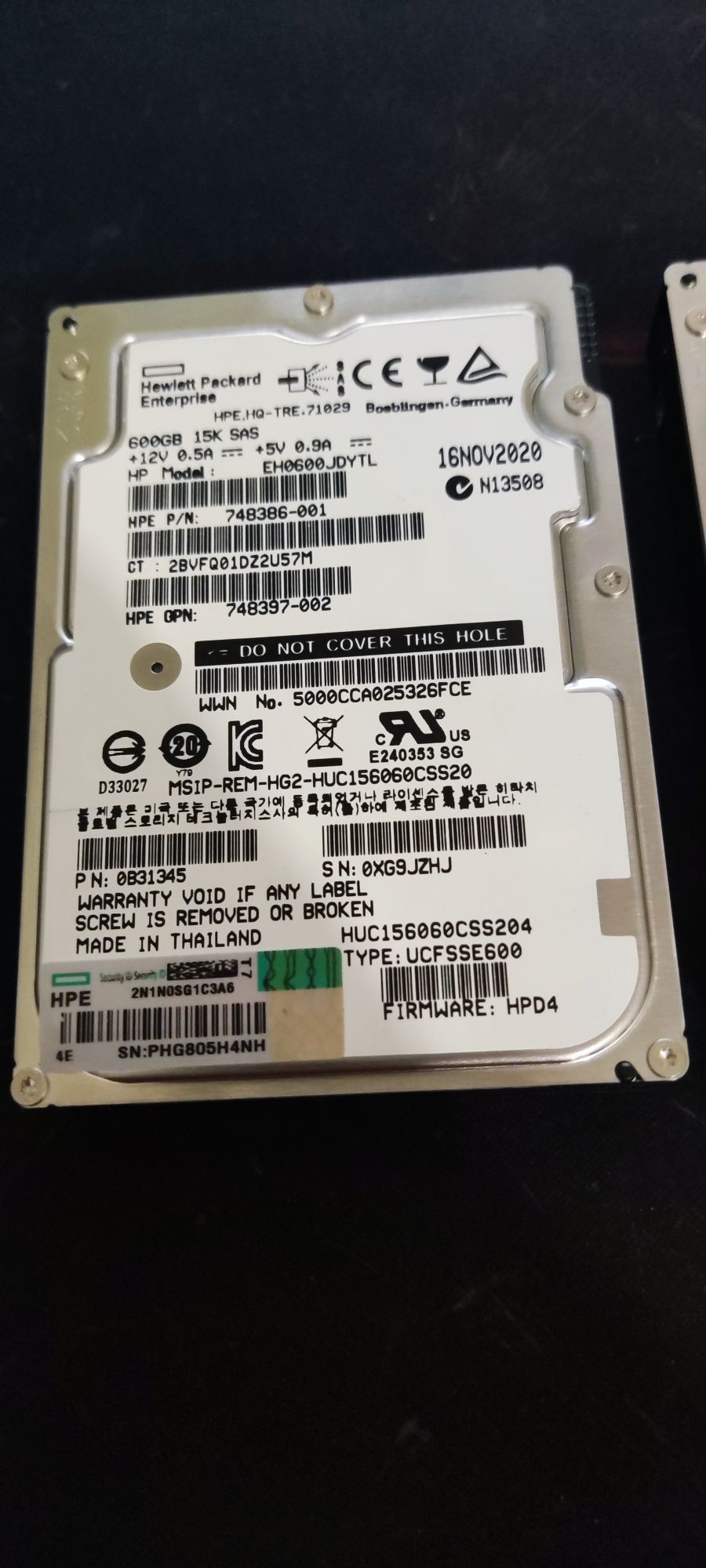 HPE Enterprise 600GB 15K SAS