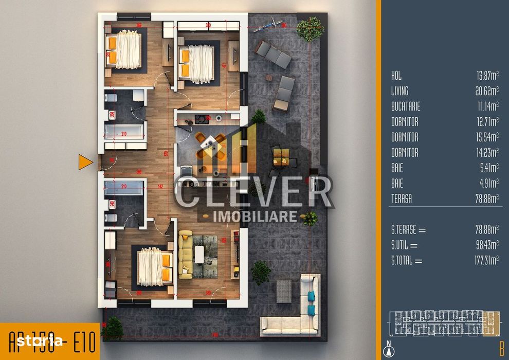 Apartament Superb 4 Camere cu Terasa Generoasa Titan Pallady