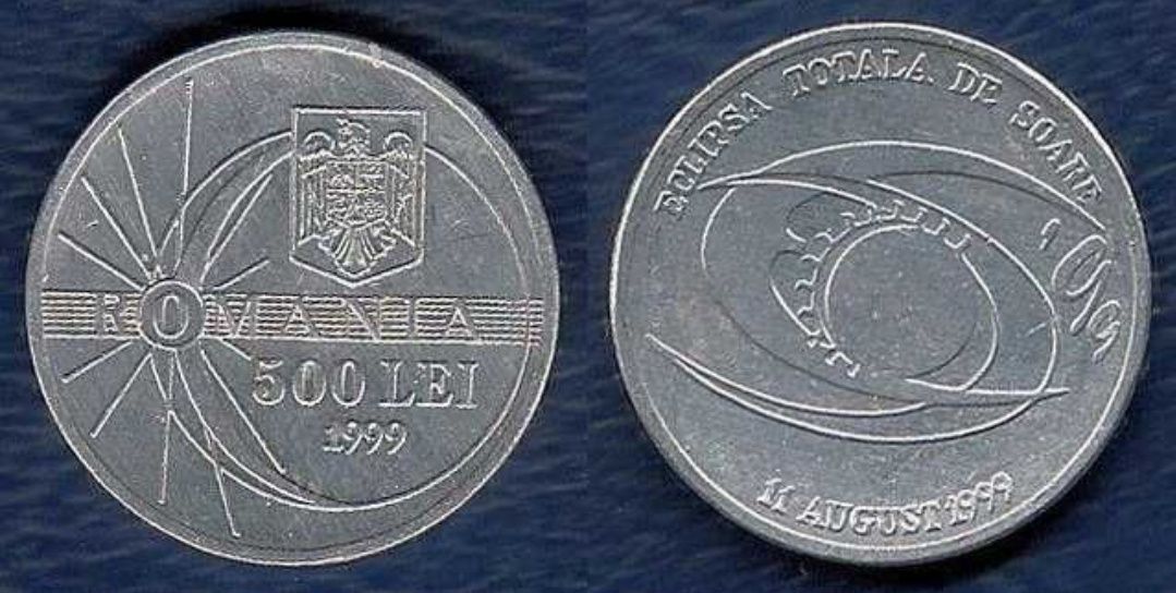 Moneda 500 , eclipsa 1999