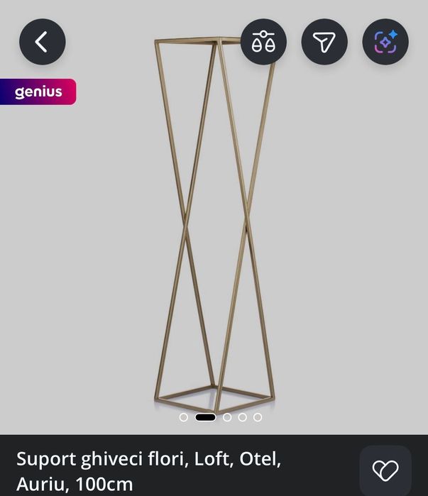 Loft metalic Auriu 100cm