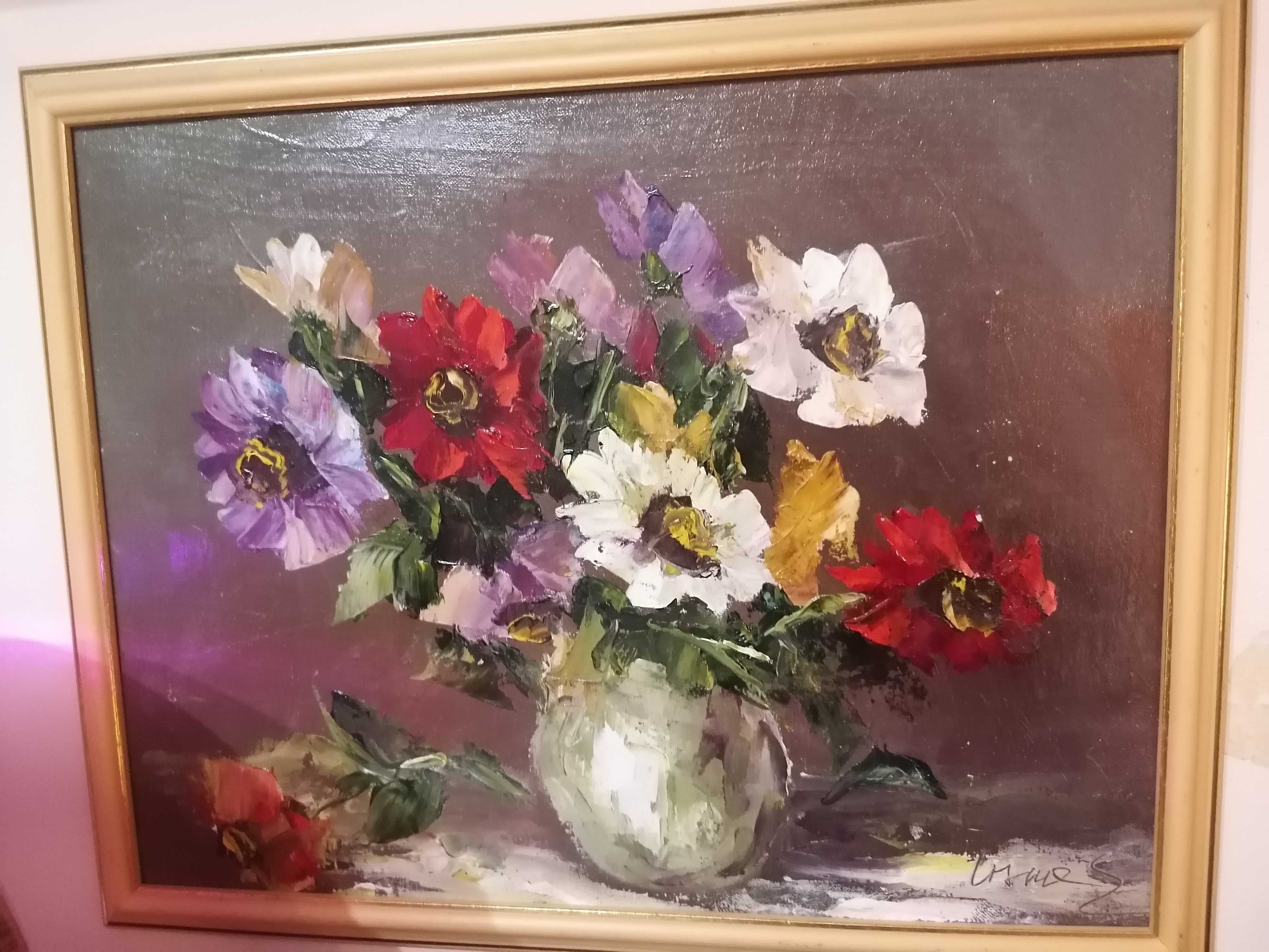 vand set tablouri floral pictor autohton