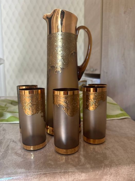 Впза 35см и набор графын 5 стаканов по 500т