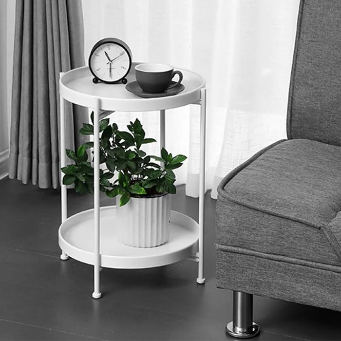 Легкий роскошный круглый журнальный столик