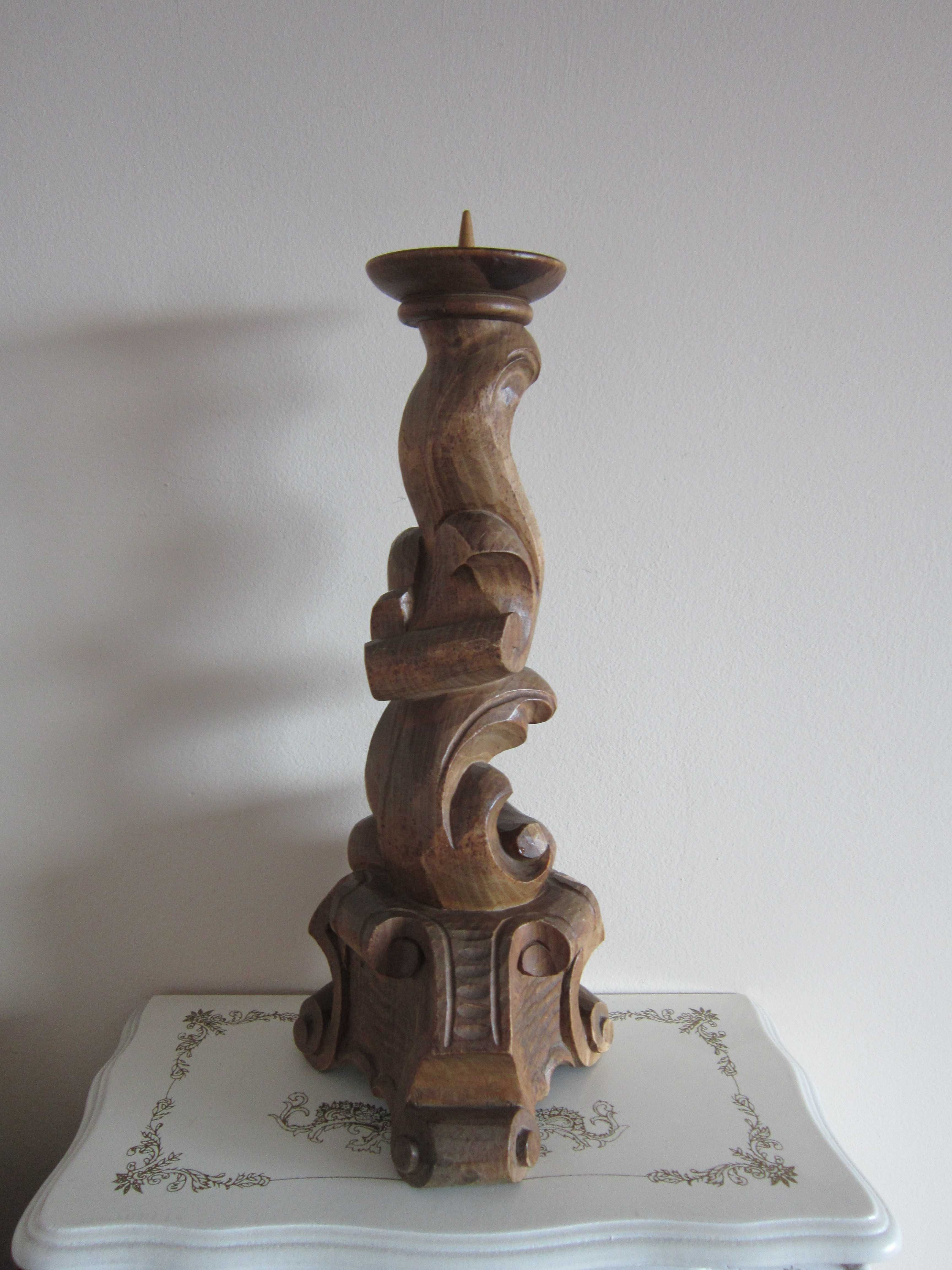 cadou rar sculptura lemn stil baroc sfesnic Germania 1960