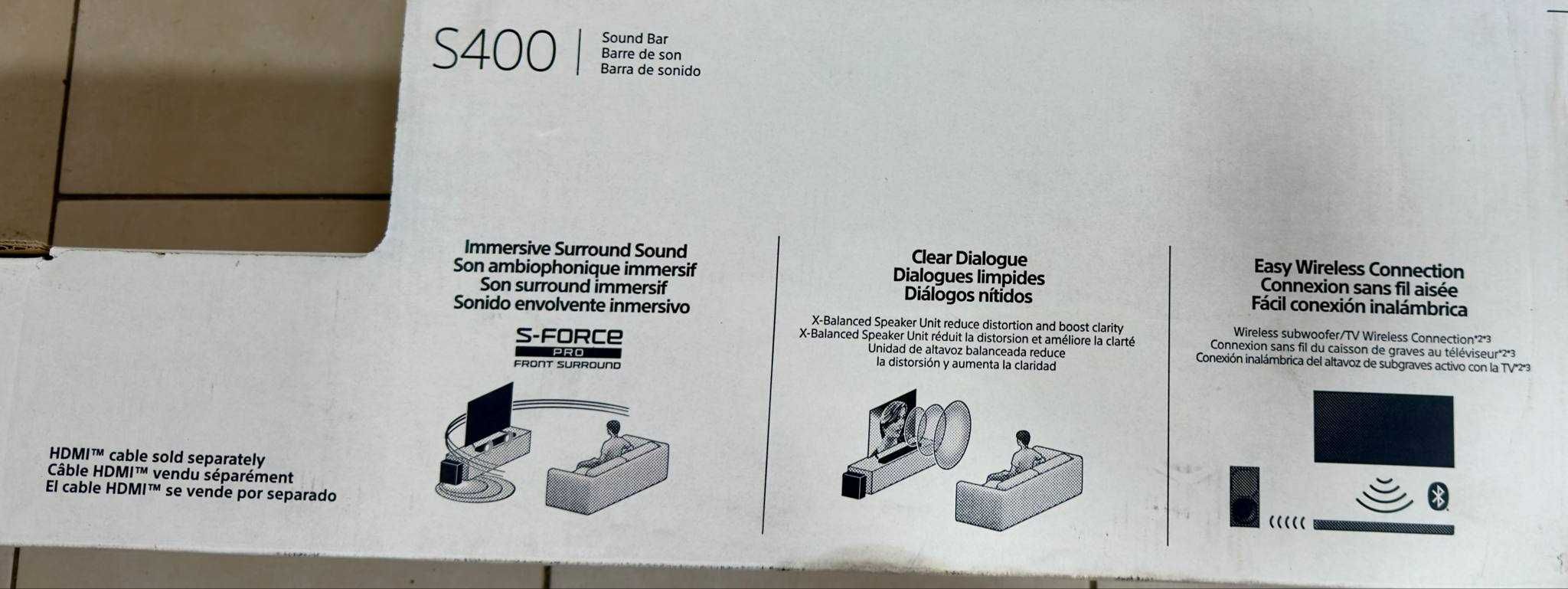Soundbar система SONY HT-S400 БЕЗЖИЧЕН СУБУФЕР