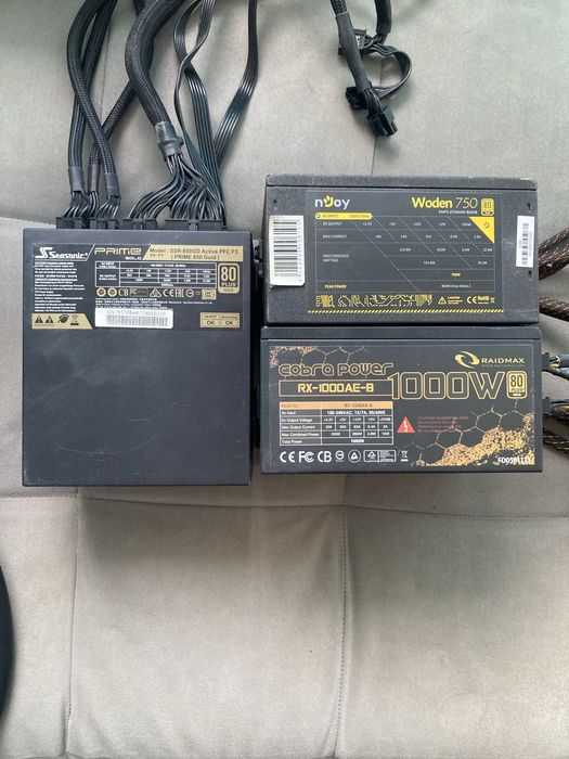 Компютърни захранвания Seasonic,Raidmax,Njoy 750W,1000W,850W Gold